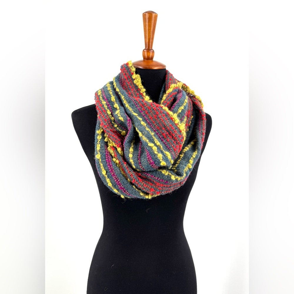 Shupaca Baby Alpaca Nylon Blend Multicolor Infinity Scarf Made in Peru OS